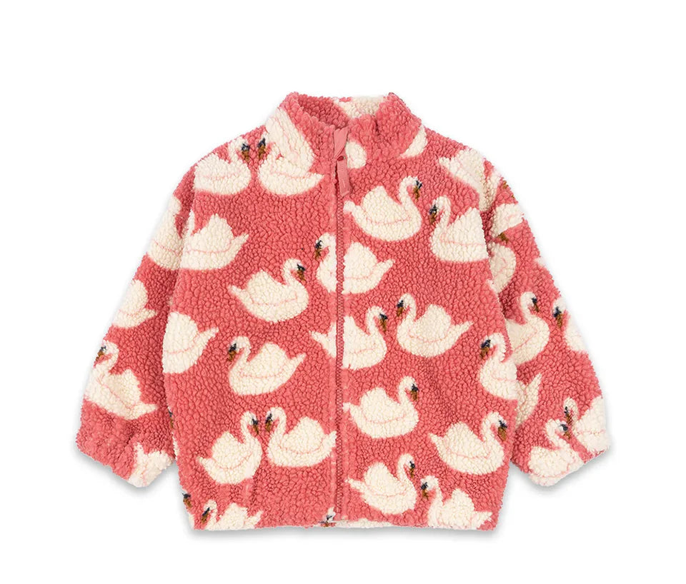 2024 inverno ks crianças algodão lã de cordeiro quente outerwear roupas meninas impressão casacos do bebê meninos mais jaquetas de lã crianças roupas