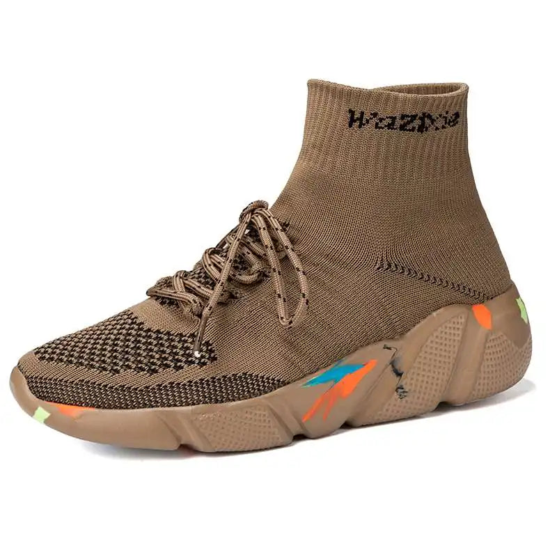 Mwy sapatos casuais masculinos tênis respirável rendas até meias de malha sapatos zapatillas hombre feminino esportes joggingshoes plus size 35-47