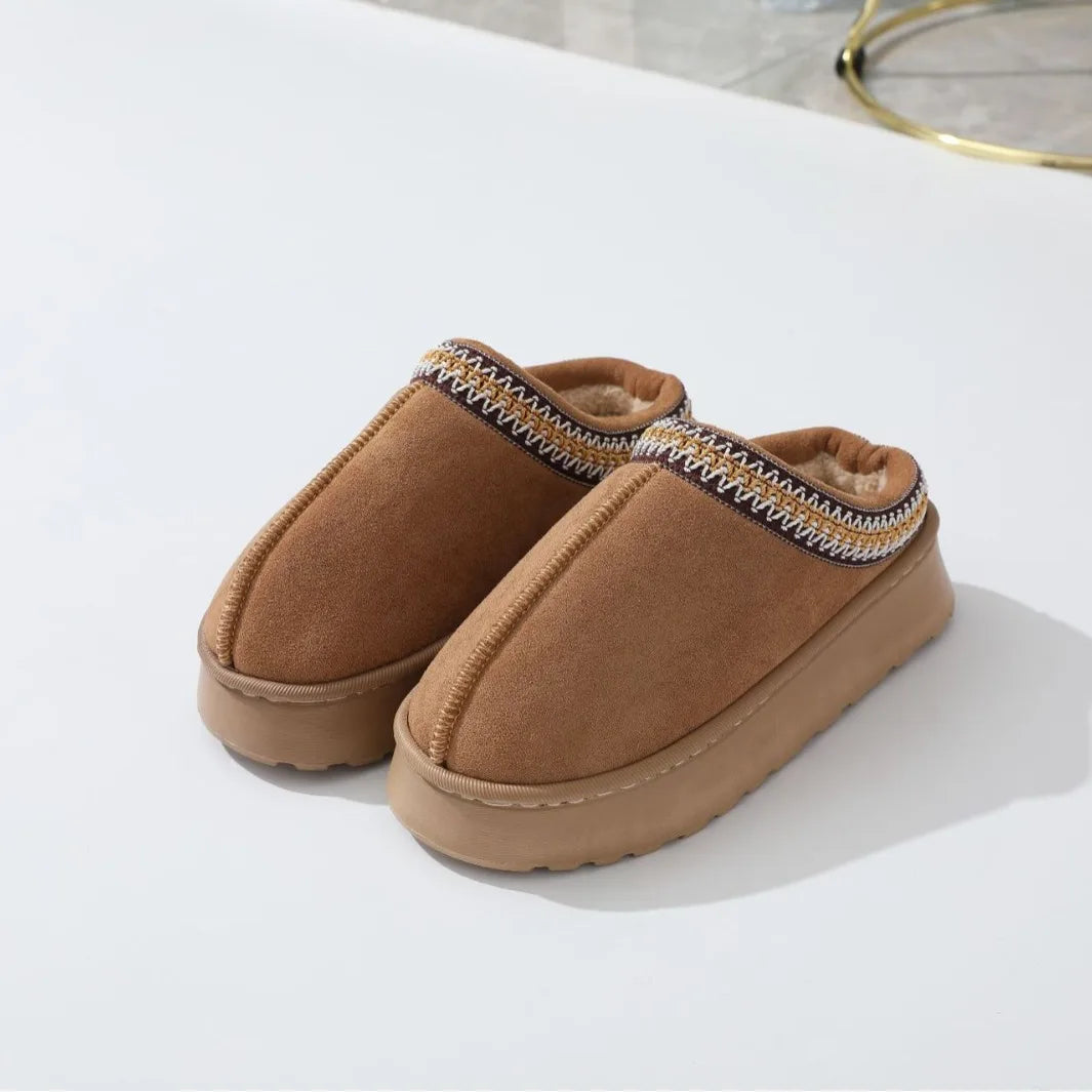 2025 plataforma chinelos macios mulheres/homens casa apartamentos moda pelúcia sapatos de inverno senhoras casa elegante calçados casuais tamanho grande