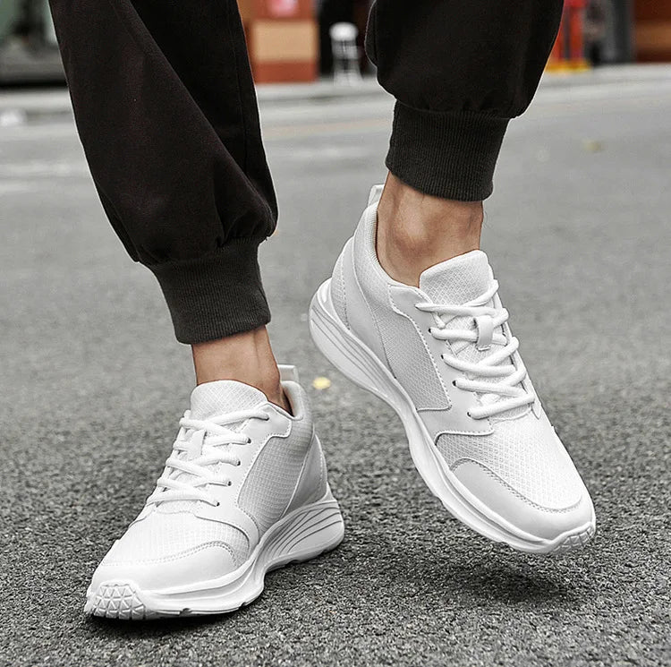 Homens sapatos de elevador aumento de altura tênis sapatos para homem 10cm esportes sapatos casuais invisível sapatos de aumento interno para homem 8cm