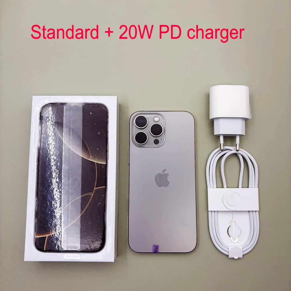 100% original iphone 16 pro max smartphone 6.9 "dupla sim desbloqueado 5g telefone celular retina xdr oled 6.3" 16 pro 128gb/256gb/512gb/1t