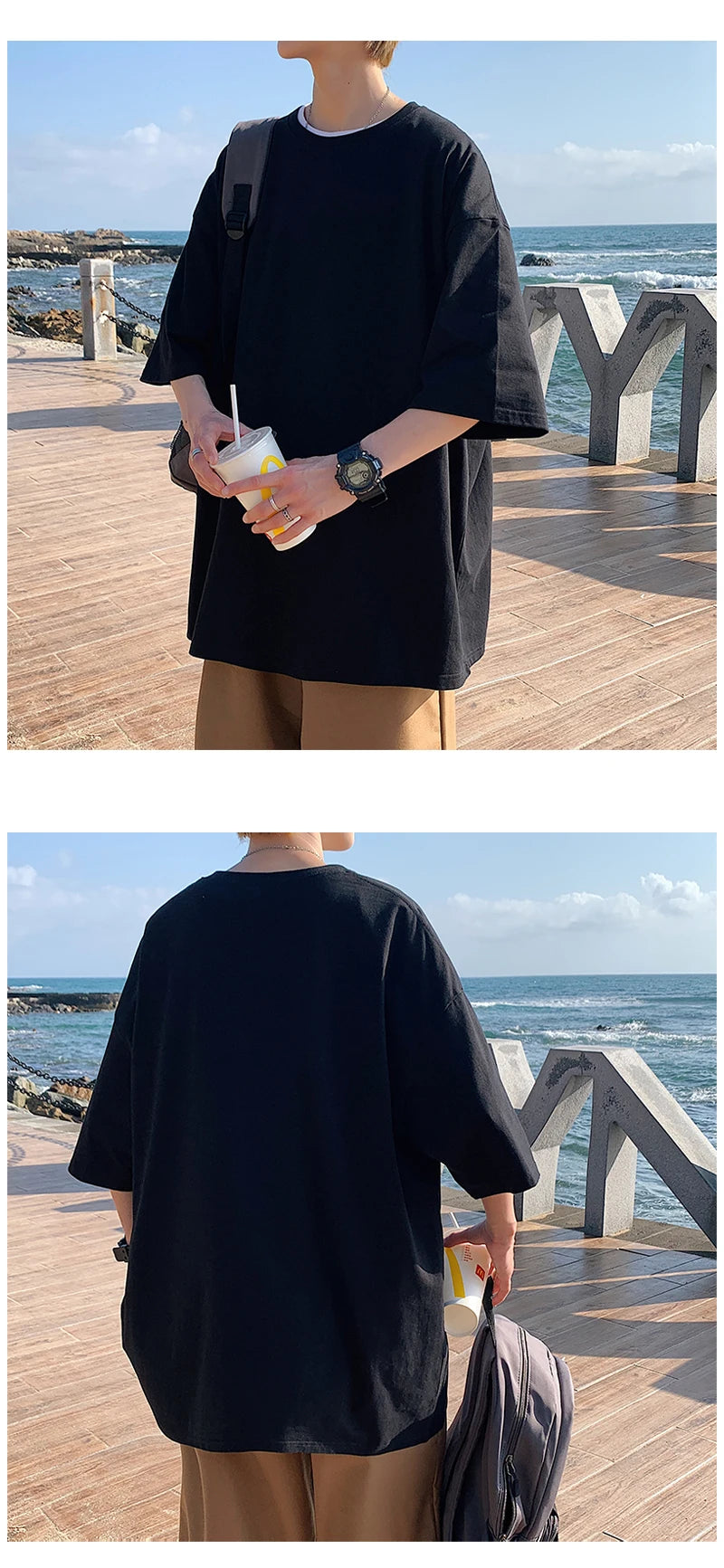 Camiseta de manga curta extragrande masculina, camiseta solta com decote em O, blusa de streetwear Hip Hop, camiseta de algodão, nova moda, verão, 5XL
