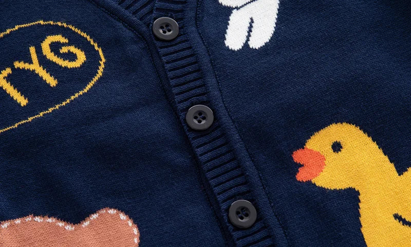 Casaco de algodão de camada dupla para crianças, camisola de inverno para meninos e meninas, jaqueta nova para crianças, malhas de bebê, jaqueta infantil