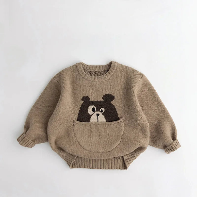 Milancel crianças roupas de bebê suéteres pulôver dos desenhos animados meninos meninas malhas estilo coreano crianças infantil pulôver outwear