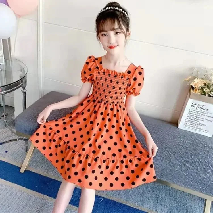 Baby Girls' Cotton Princess Party Dress, roupas de casamento infantil, moda infantil, verão, vestidos de aniversário, 2-10 anos