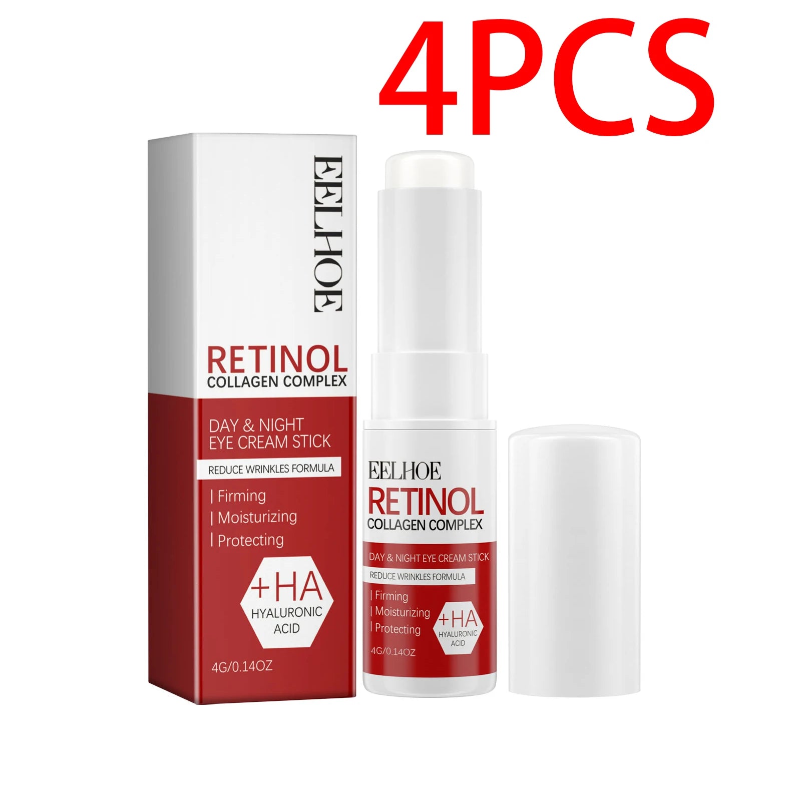 Eelhoe retinol olho vara 4g sob tratamento ocular círculo escuro redução de inchaço anti envelhecimento rolo linhas finas hidratante