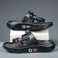 Chinelos de praia masculinos sandálias ao ar livre verão confortável sandálias de praia grosso macio tamancos masculino casual água sapatos de jardim