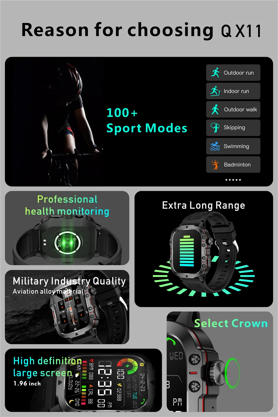Lige novo militar relógio inteligente masculino esportes ao ar livre 3atm à prova dwaterproof água oxigênio no sangue bluetooth chamada relógios smartwatch para android