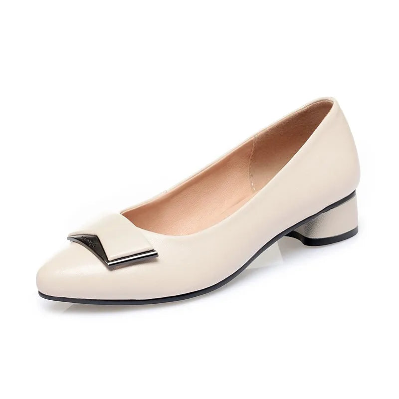 Sapatos Femininos de Enfermeira AIYUQI 2026 Outono Bico Fino Profissional Couro Genuíno Sapatos Femininos Tamanho Grande Moda Sapatilhas para Mulheres
