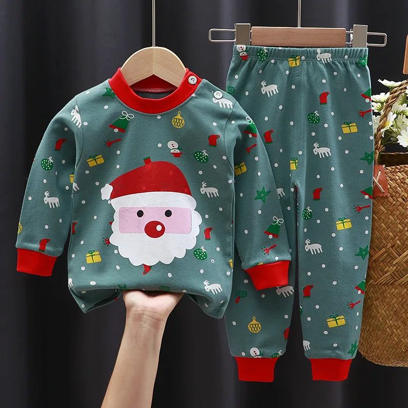 Crianças roupas conjuntos de roupas infantis meninos meninas algodão outono inverno roupas calças pijamas roupa interior