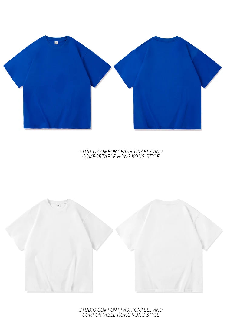 Novo verão masculino t camisa moda sólida básico solto hip hop manga curta camisetas para homens feminino casual algodão streetwear topo t