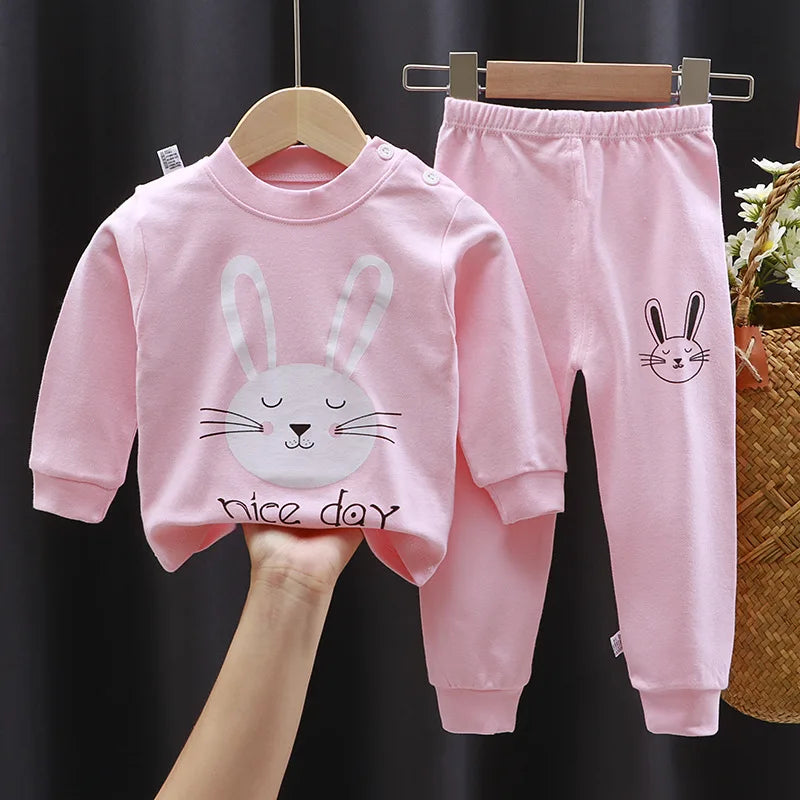 Crianças roupas conjuntos de roupas infantis meninos meninas algodão outono inverno roupas calças pijamas roupa interior