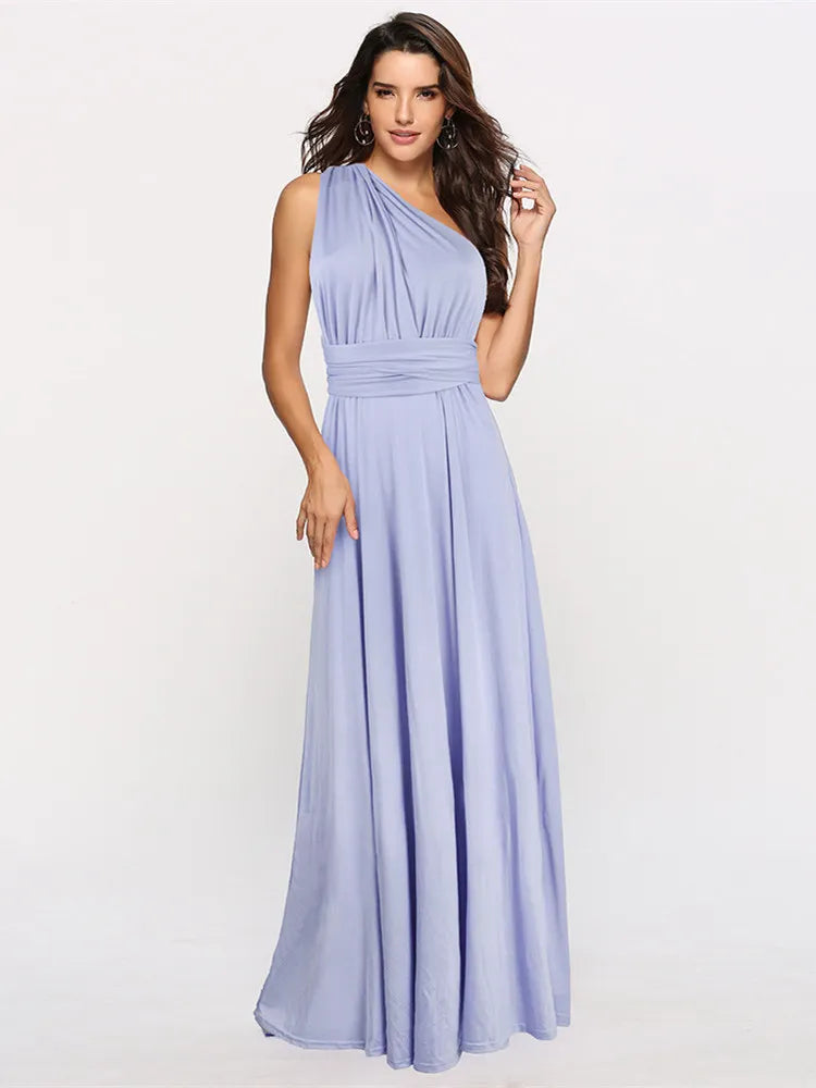 Vestido Maxi Club Boho para mulheres, bandagem vermelha, vestido de festa longo, madrinhas multiway, robe infinito conversível, sexy
