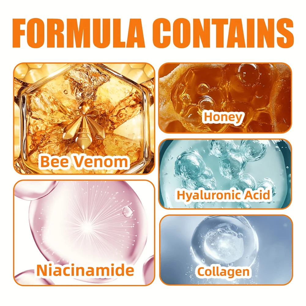 SUYARUN Creme Hidratante de Vêneno de Abelha Cuidados Faciais Antienvelhecimento |   Hidratação profunda e reafirmante Cuidado natural antirrugas para toda a pele.