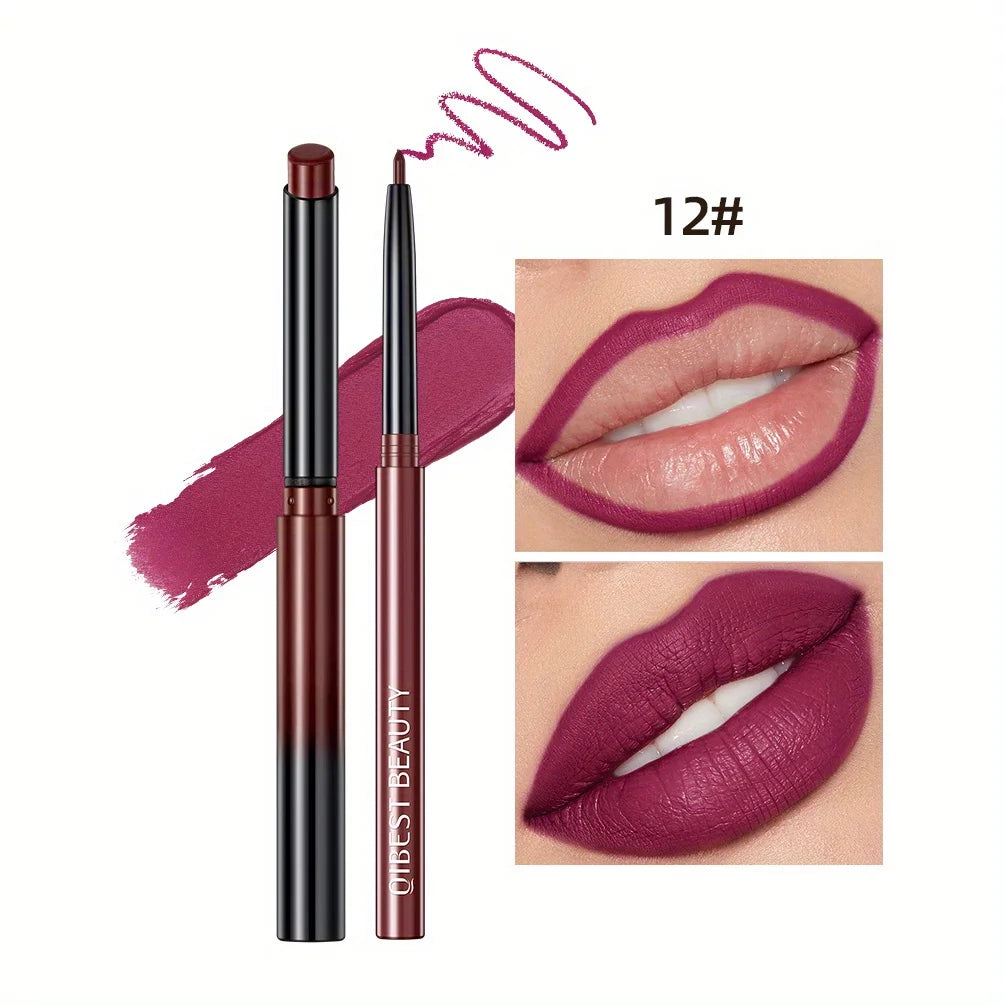 Matte Batom e Lip Liner Set, Cor Renderização, impermeável, de longa duração, Dia dos Namorados Presentes, Conter SQuality Plant, 1 + 1