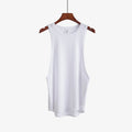 Roupas de fitness em branco sem mangas camisa dos homens ginásio stringer tanque superior musculação tanktop masculino sportwear undershirt moda colete