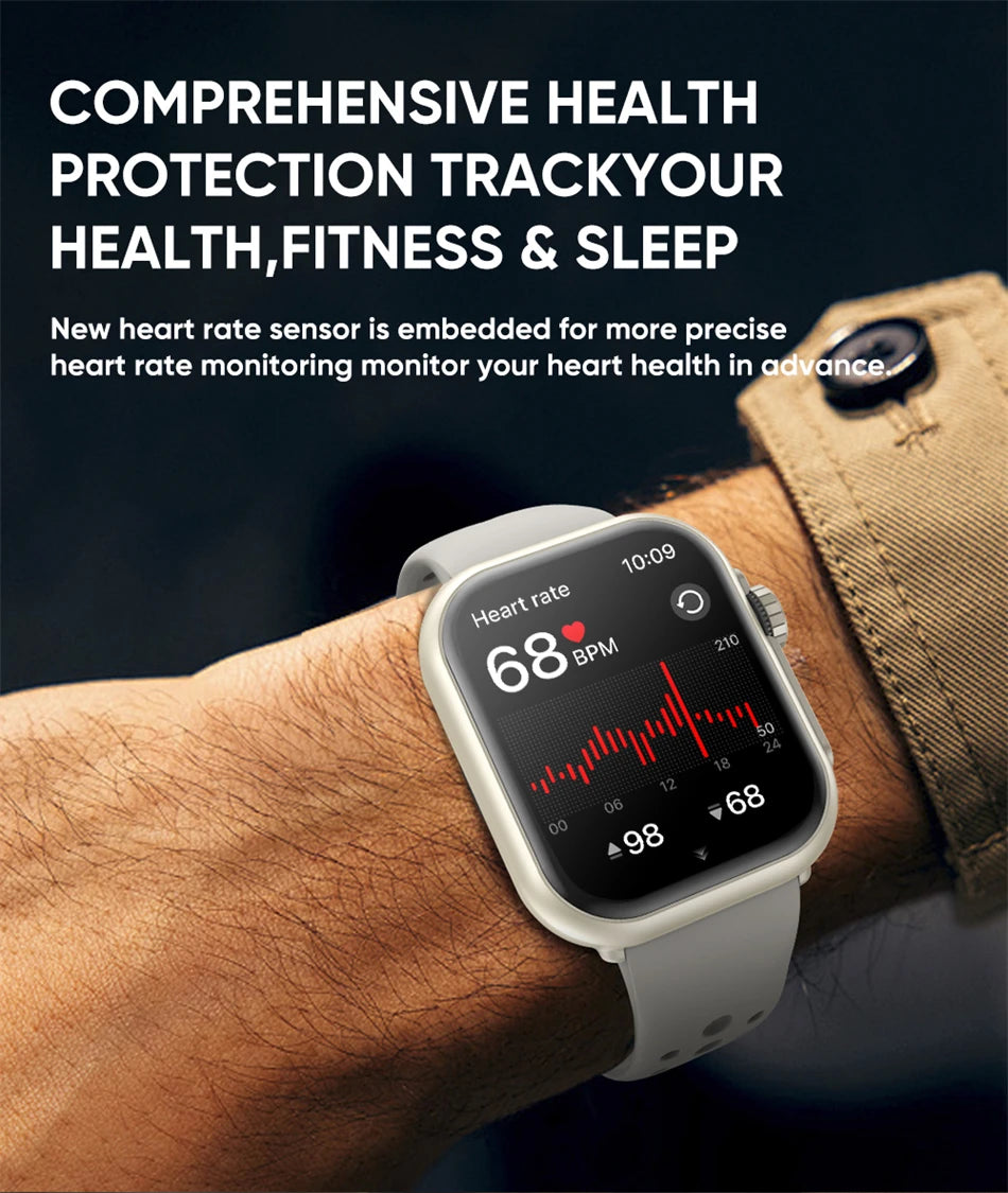2026 moda feminina relógio ultra2 se relógios inteligentes 1000mah 1.85 "amoled tela de toque completa bt chamada smartwatch para android ios ladie