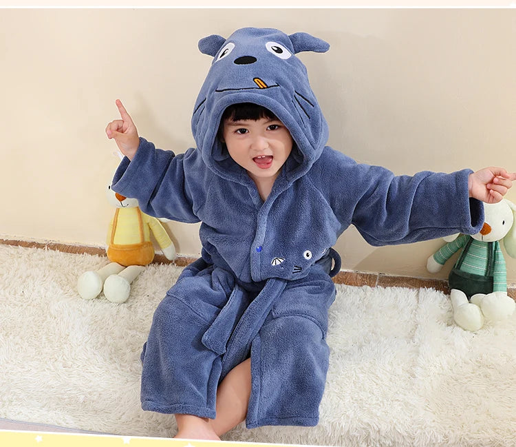 Roupão Infantil Absorvente Quente Robe Banho Bebé Macio Crianças Toalha Capuz Banho Grande Toalha Banho Bebé Roupa Banho Praia Robe Menina Pijama Menino Casa Toddler Lar