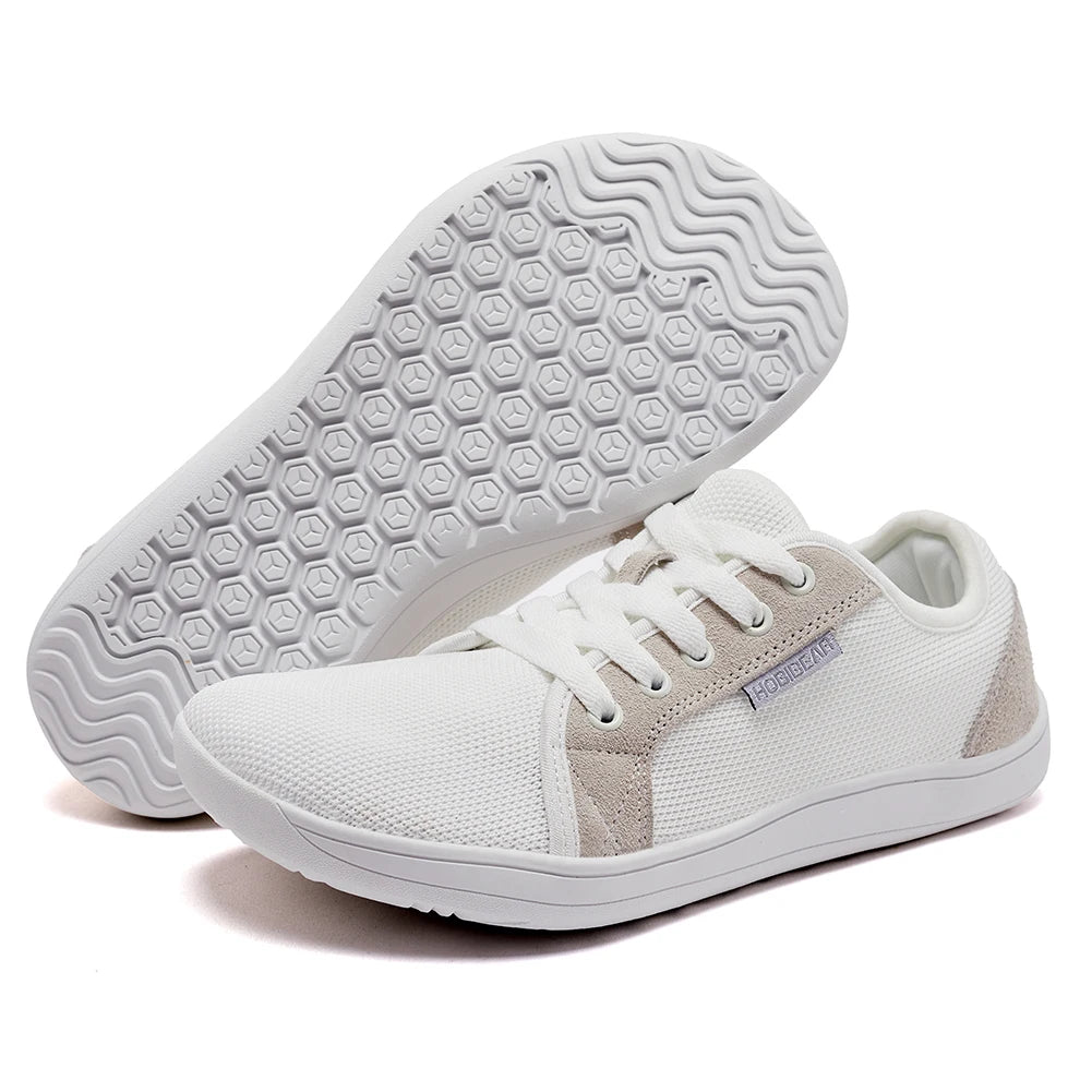 HOBIBEAR Sapatos minimalistas descalços unissex com sola zero e bico largo tênis de corrida casuais