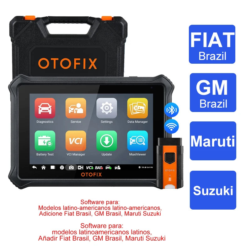 OTOFIX D1 LITE OBD2 Scanner Ferramenta de diagnóstico de carro Bluetooth Controle bidirecional sem fio OBD Ferramenta de digitalização automotiva Teste ativo