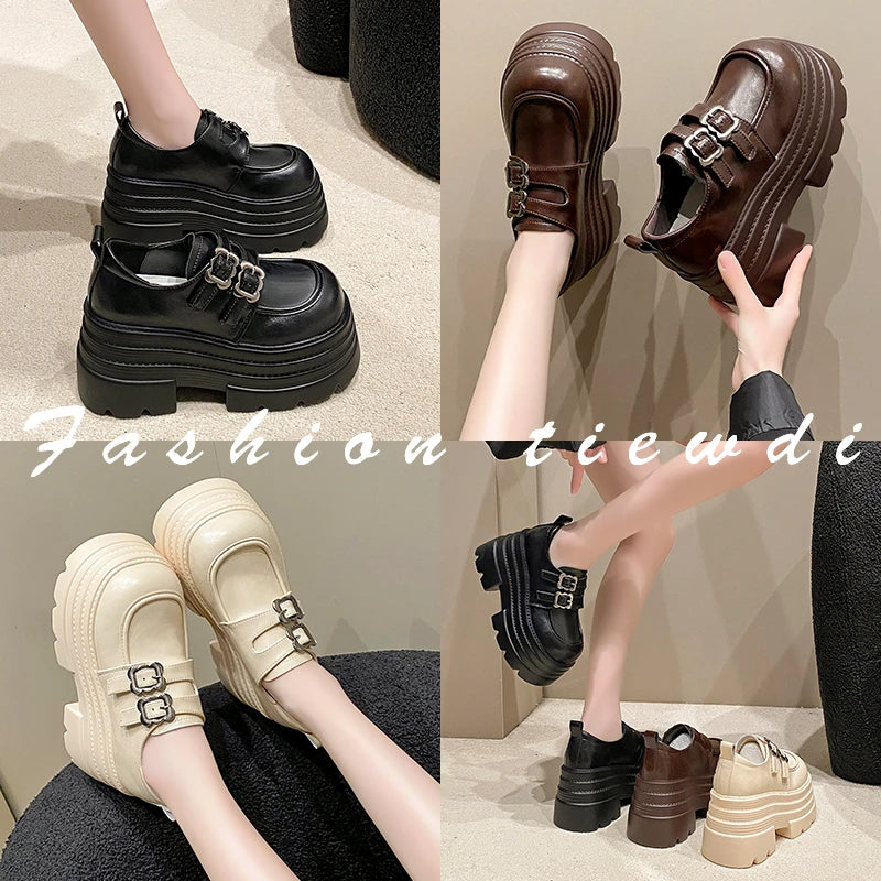 10cm plataforma feminina mocassins sapatos apartamentos casuais aconchegantes sapatos esportivos mulher 2024 tendência outono designer tênis andando mujer zapatos