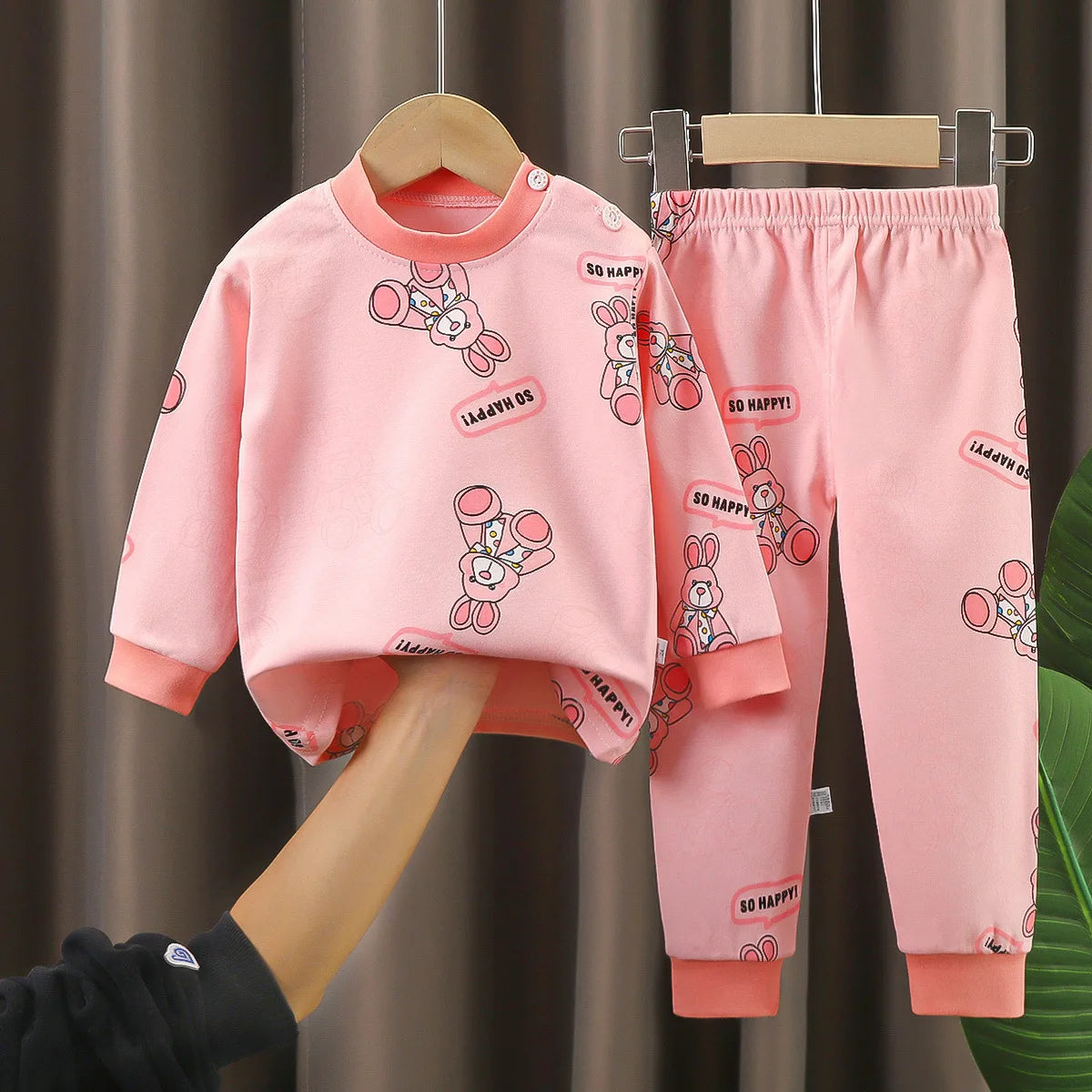 Crianças roupas conjuntos de roupas infantis meninos meninas algodão outono inverno roupas calças pijamas roupa interior