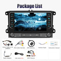 Rádio Automotivo 2 Din Android 15, Reprodutor Multimídia com GPS, WiFi e Carplay para Volkswagen, Skoda, Octavia, Golf 5, 6, Touran, Passat, Polo, Jetta