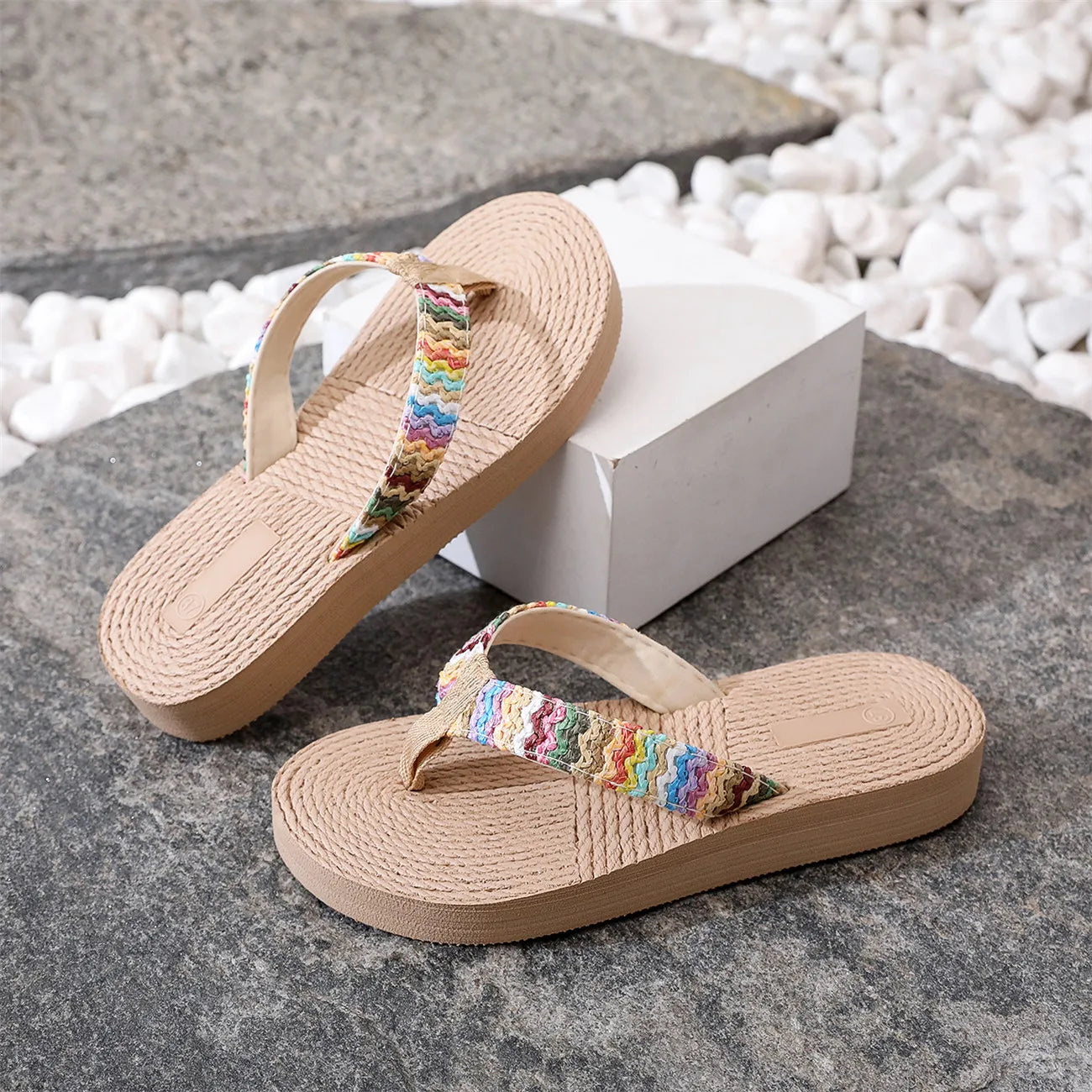 2025 moda impressão flip flops sandálias femininas chinelos de hotel senhoras sapatos indoor ao ar livre flip-flops praia plana slides