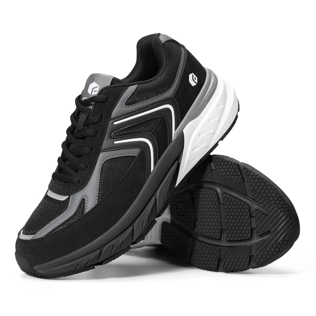 Fittington sapatos largos para homens sapatos de caminhada tênis casuais sapatos ortopédicos suporte de arco para fascite plantar neuropatia