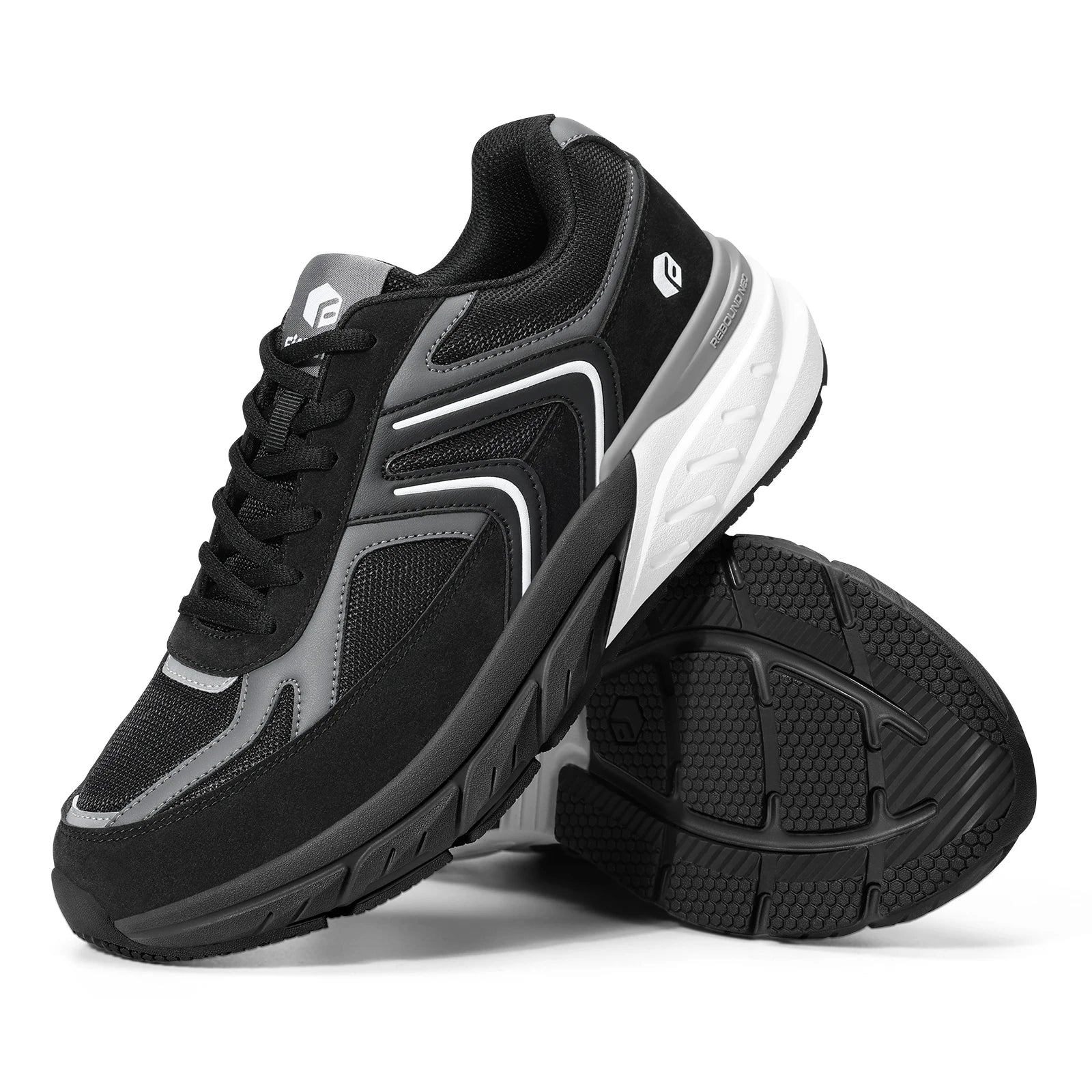Fittington sapatos largos para homens sapatos de caminhada tênis casuais sapatos ortopédicos suporte de arco para fascite plantar neuropatia