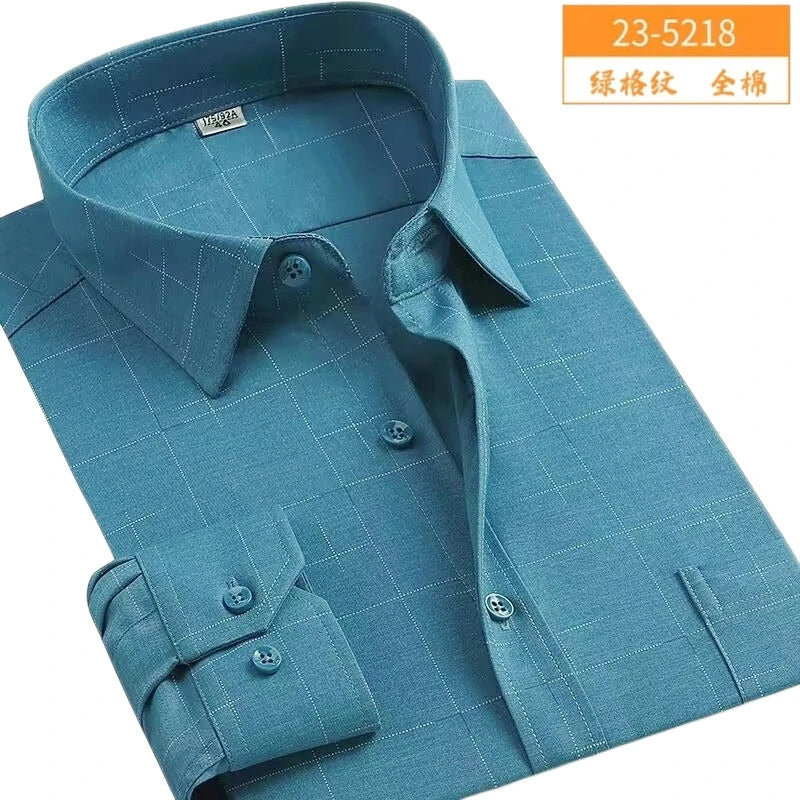 Nova chegada primavera comercial fácil cuidado camisa masculina oversize manga longa moda formal de alta qualidade plus size M-7XL8XL9XL
