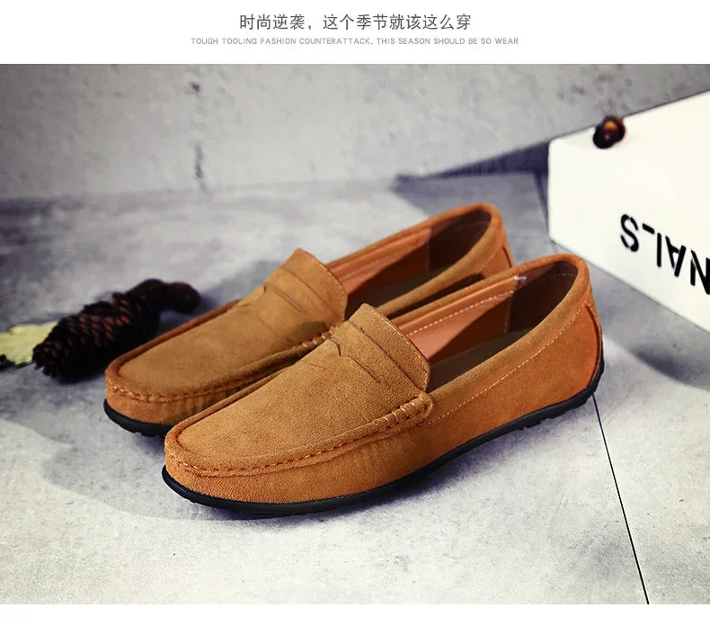 Couro do plutônio camurça de vaca sapatos masculinos marca luxo casual formal mocassins calçados preto masculino sapatos de condução hombres