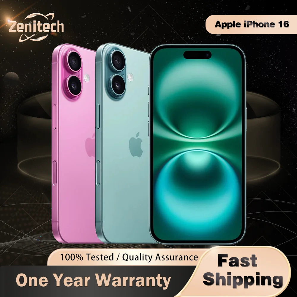 iPhone 16 Original 6.1" dual eSIM OLED XDR Face ID NFC A18 ROM 128/256/512GB RAM 8GB 5G AI Celular 98% Novo iphone 16