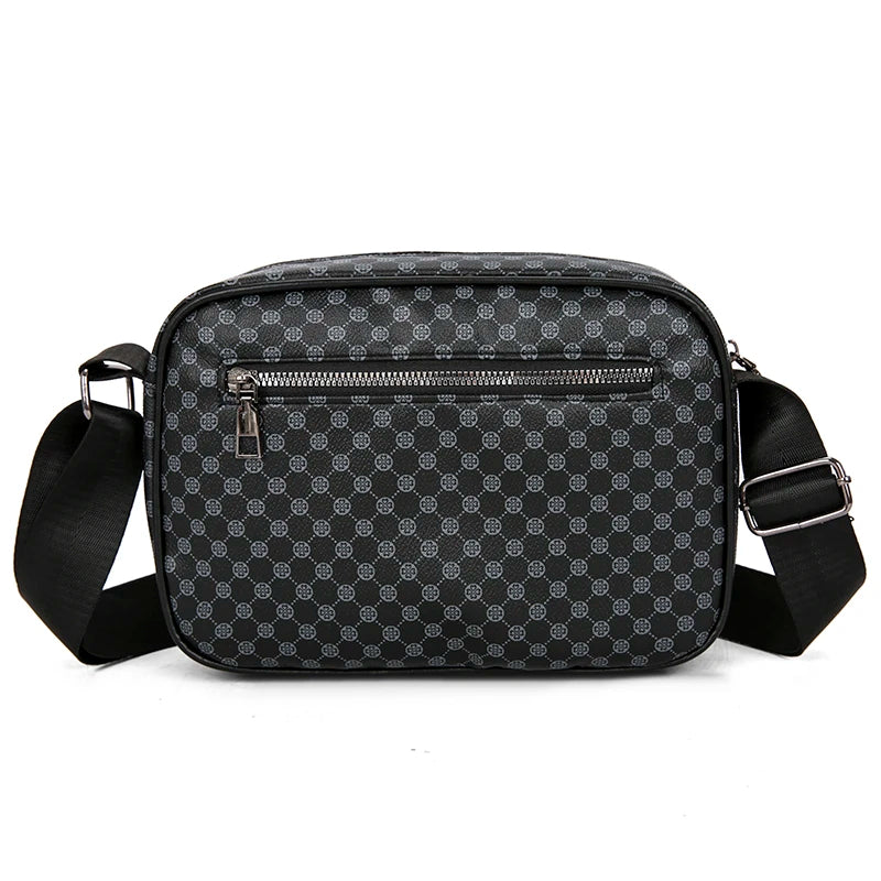 Bolsas de Ombro Casuais e Leves para Homens, Bolsa Mensageiro de Couro PU Macio, Bolsa Transversal Confortável com Alça Larga