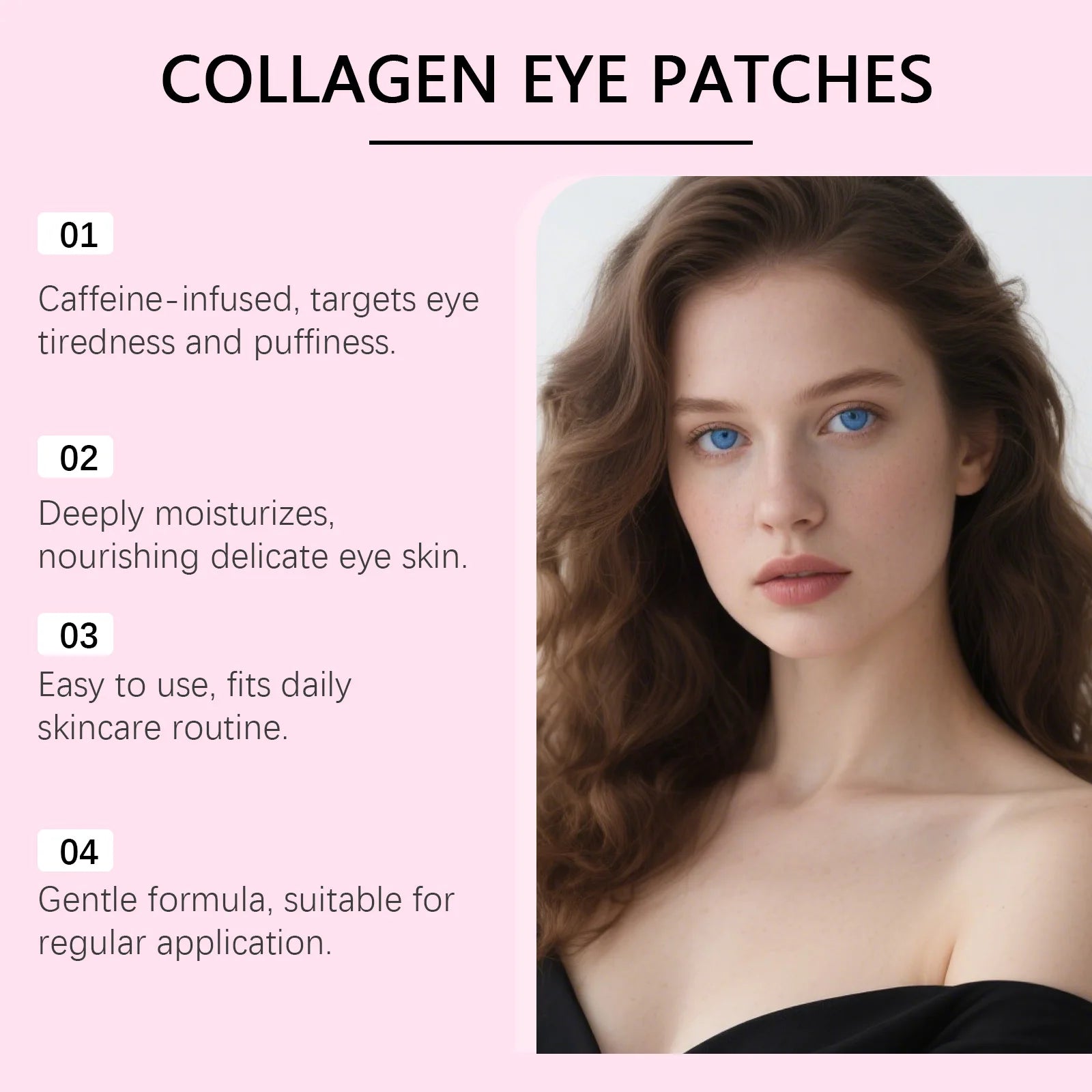 Adesivos de colágeno para os olhos, hidrogel, anti-ocírculos escuros, reduz o inchaço, levantamento instantâneo, nutritivo, antirrugas sob a máscara dos olhos