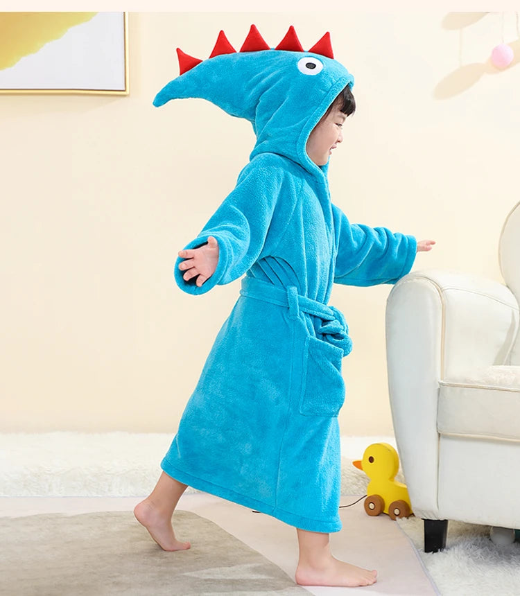 Roupão Infantil Absorvente Quente Robe Banho Bebé Macio Crianças Toalha Capuz Banho Grande Toalha Banho Bebé Roupa Banho Praia Robe Menina Pijama Menino Casa Toddler Lar