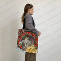 Alphonse Beauty Print Bolsa para Mulheres, Sacos De Compras De Armazenamento Reutilizável, Totes Casuais, Pintura A Óleo, Elegante Senhoras Tote