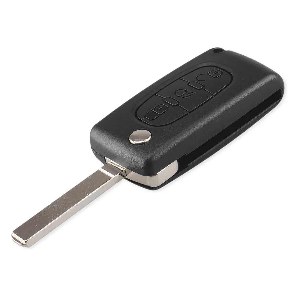 Keyyou para citroen c2 c3 c4 c5 c6 c8 3 botões flip remoto chave do carro caso capa escudo fob va2 lâmina ce0523