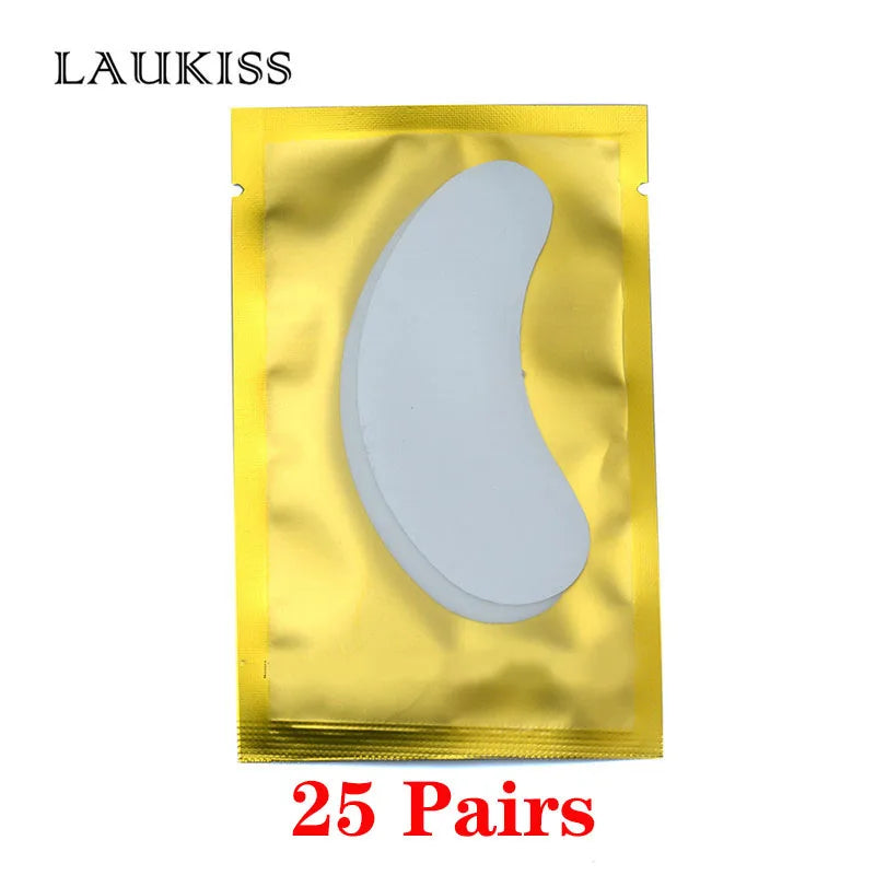 25/50/100 pares de manchas de olho sob as almofadas de cílios para a construção de manchas de papel hidrogel adesivos sem fiapos rosa para cílios postiços LAUKISS