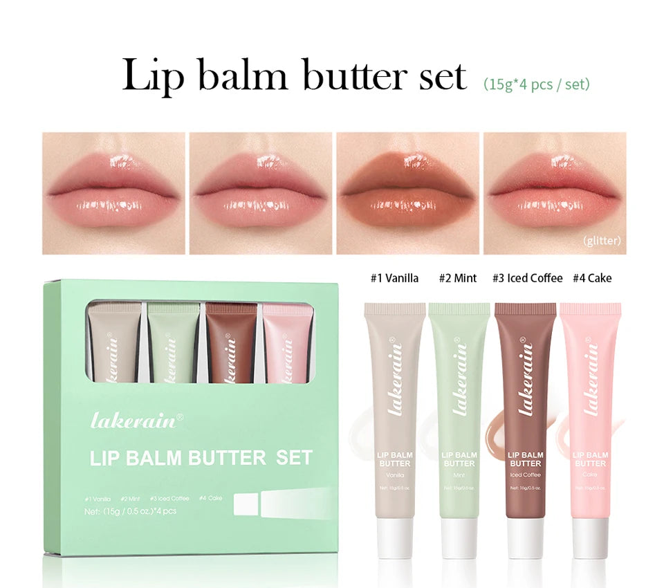 Bálsamo labial hidratante espelho brilho labial baunilha rosa açúcar café bolo cheiro batom óleo transparente maquiagem cuidados com os lábios