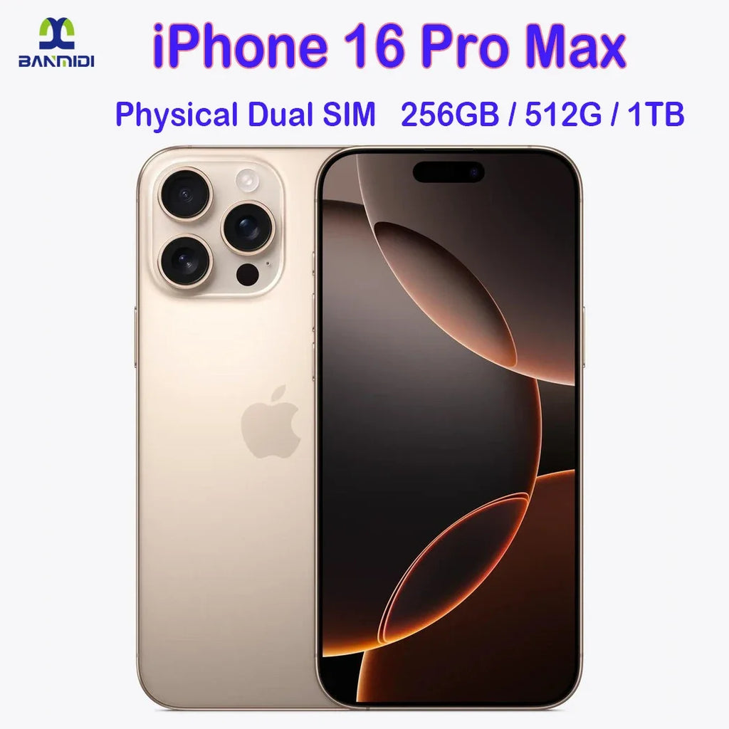 100% original iphone 16 pro max smartphone 6.9 "dupla sim desbloqueado 5g telefone celular retina xdr oled 6.3" 16 pro 128gb/256gb/512gb/1t