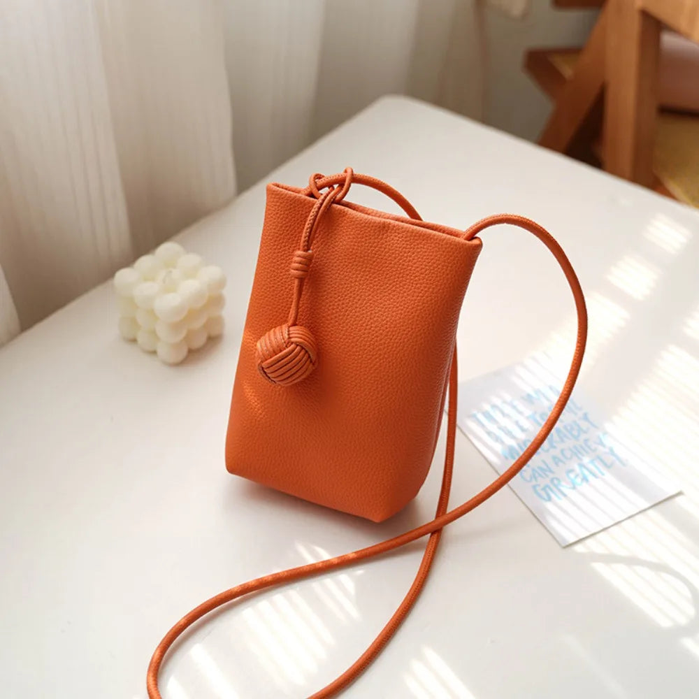 Mini sacos crossbody para All-Match Phone Pouch, grande capacidade Coin Purse, macio PU, leve, novo