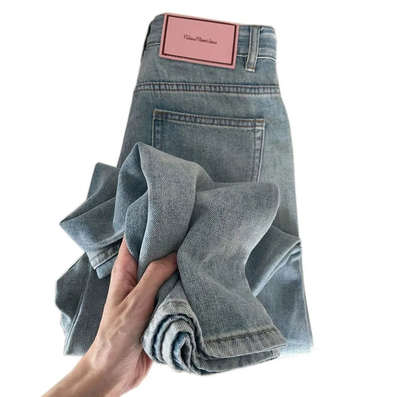 Mulheres perna larga calças de brim baggy senhora vintage y2k punk cintura baixa solta calças jeans streetwear moda lixo longo skater