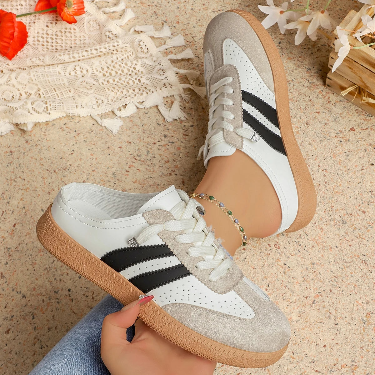 Sapatos de Designer 2026 para Mulheres, Sapatos Casuais de Verão, Confortáveis e Respiráveis, Tênis Planos para Mulheres
