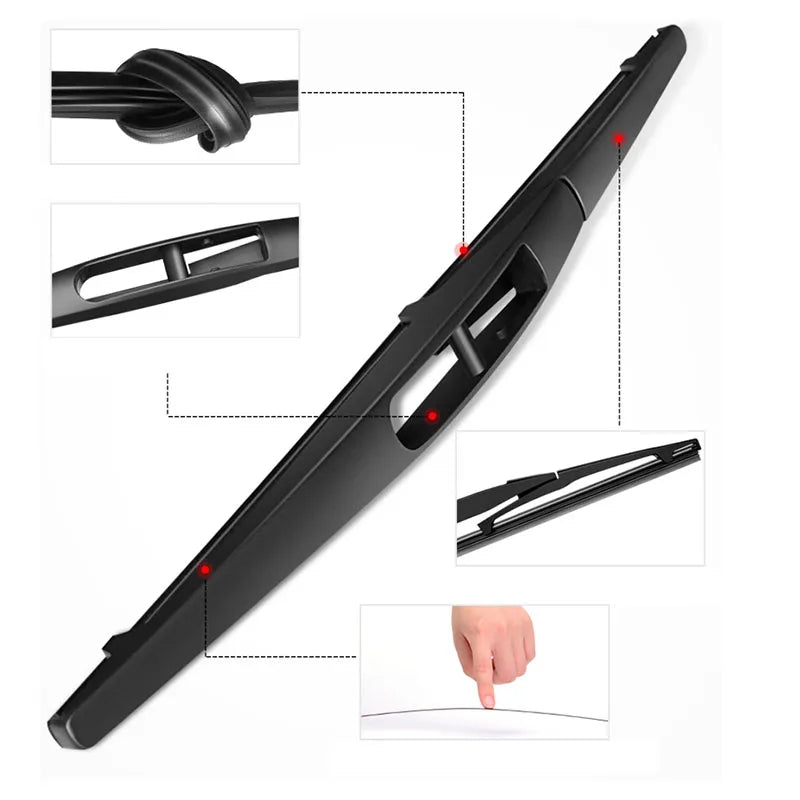Erick limpador 10 "lâmina de limpador traseiro para nissan leaf mk1 2010 - 2017 pára-brisas limpo janela traseira do carro escova de chuva