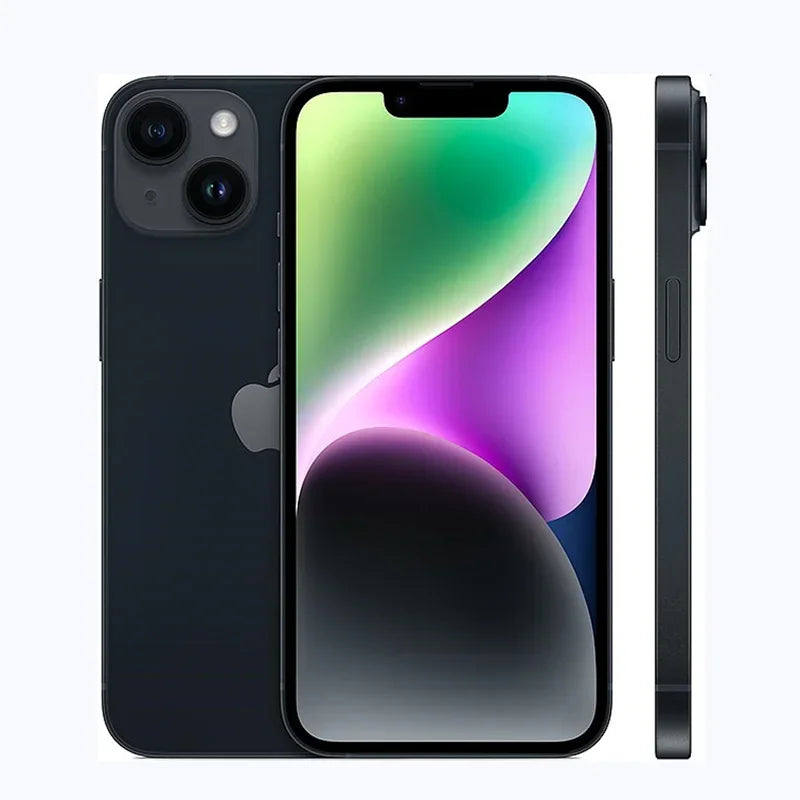 100% original iPhone 14 Dual eSIM Celular 6.1 "OLED Face ID A15 5G Phone Versão dos EUA