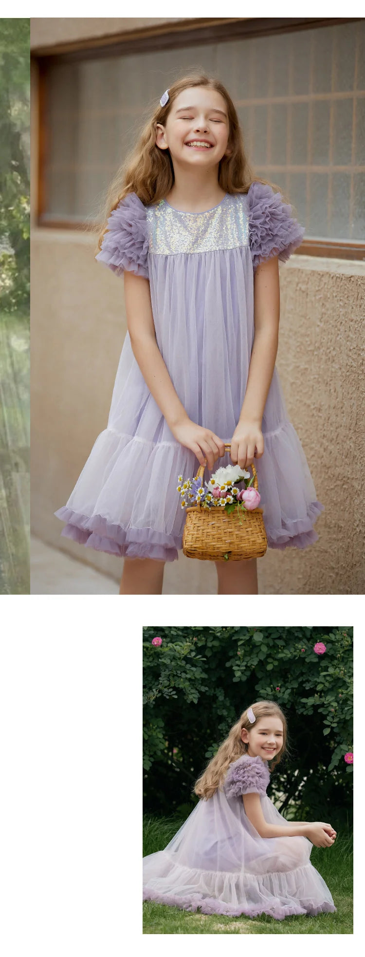 Baby Girls' Gaze Sequins Vestidos, Purple Princess Clothing, 3T, 12T, Kids Wear, Cute Children Party, Bridemaid Clothes, Verão, 2022