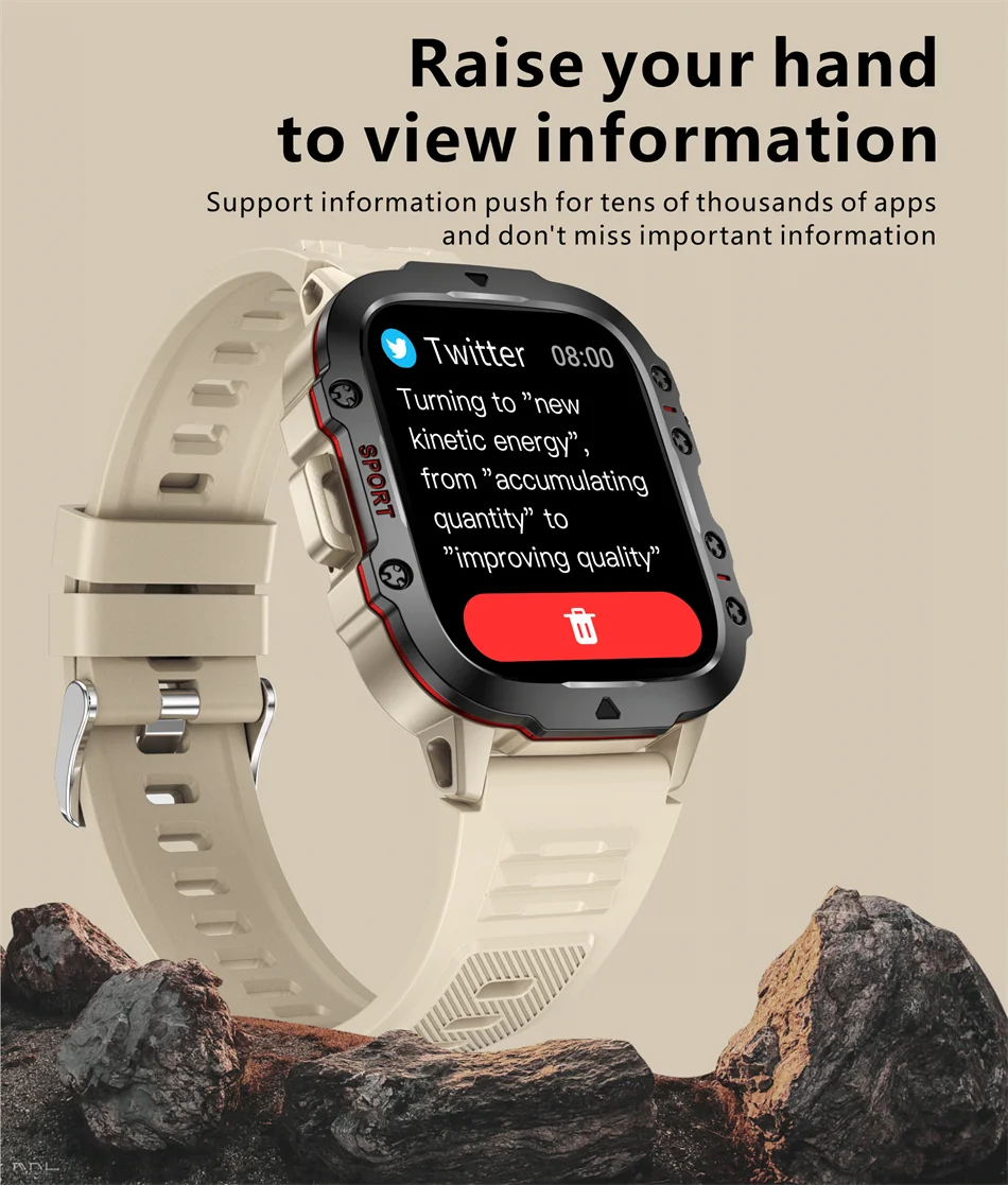 Lige novo militar relógio inteligente masculino esportes ao ar livre 3atm à prova dwaterproof água oxigênio no sangue bluetooth chamada relógios smartwatch para android