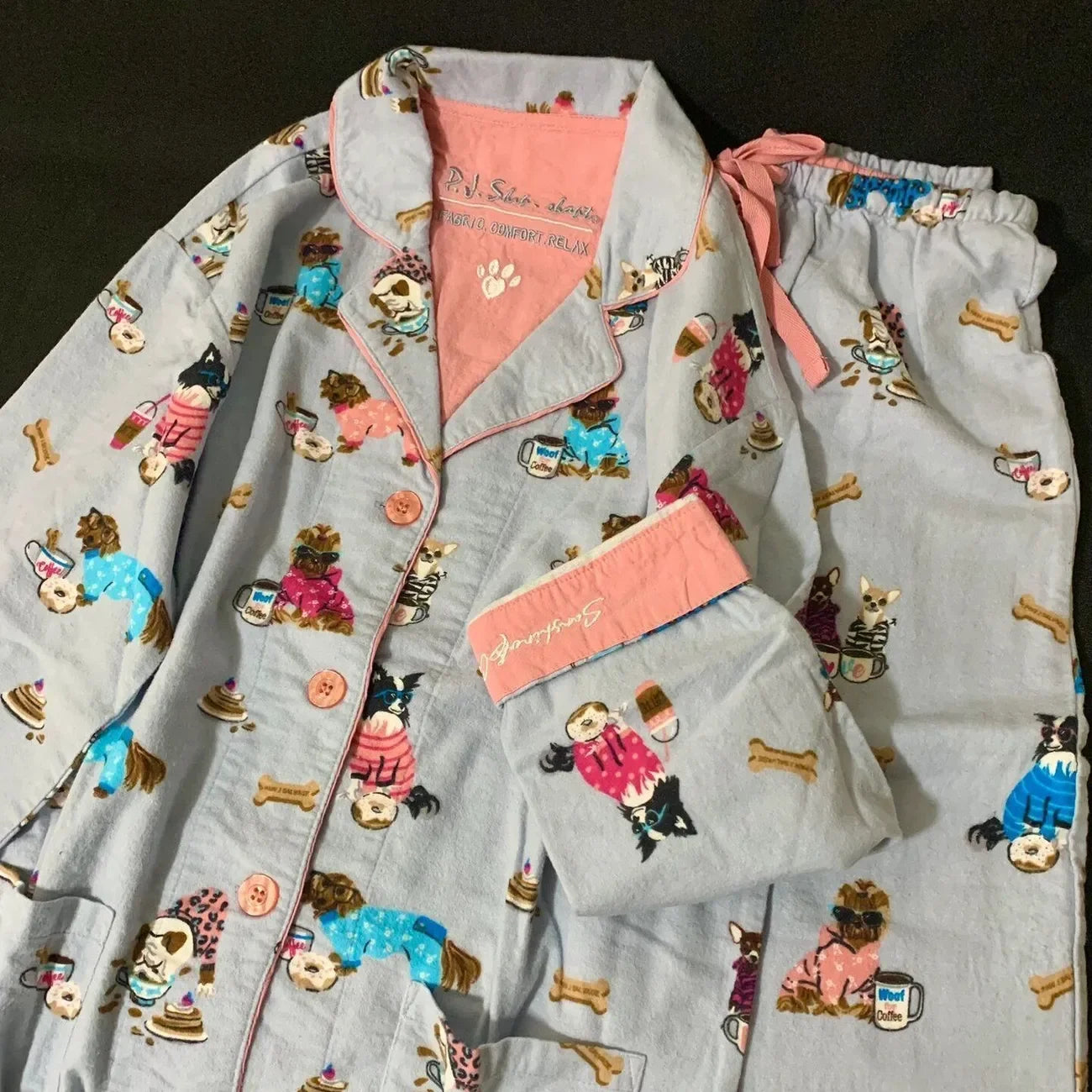Pijama de algodão macio conjunto de pijamas femininos bonito dos desenhos animados pijamas impressão pijamas elegantes calças superiores 2 pçs femme nightwear loungewear