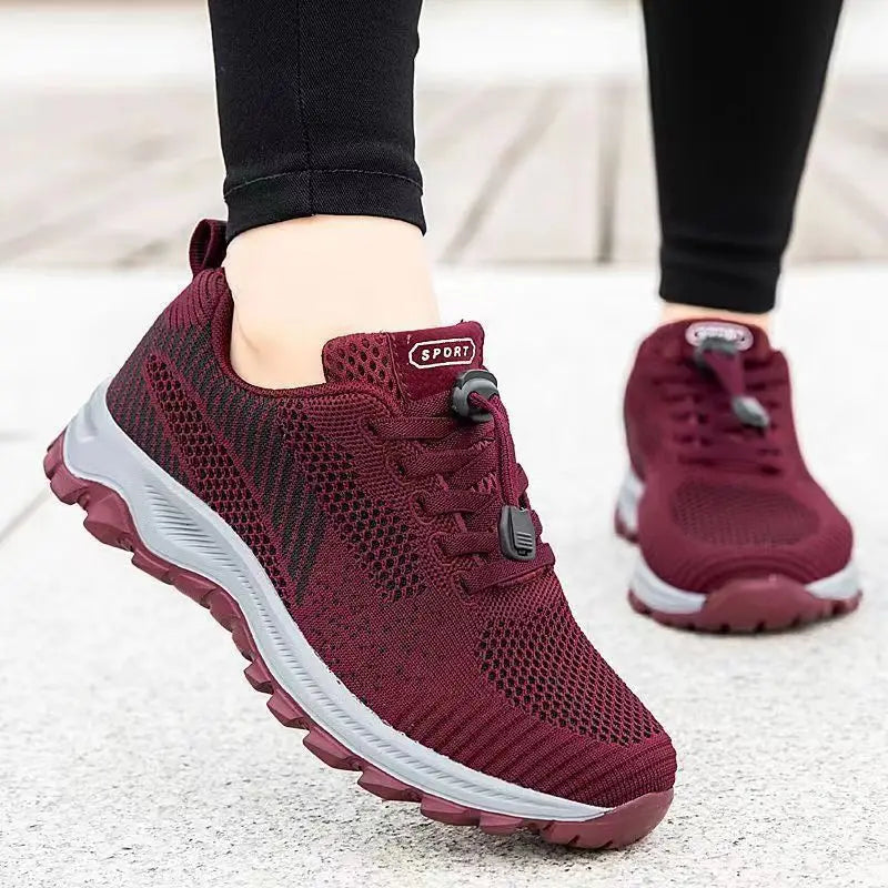 Tênis De Malha Respirável Para Mulheres, Sapatos De Verão, Malha